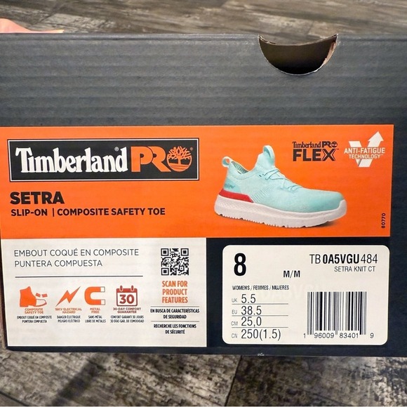 Timberland PRO Setra‎ Knit Composite Safety Toe Slip On Shoes Womens Size 8 NEW - Picture 5 of 12